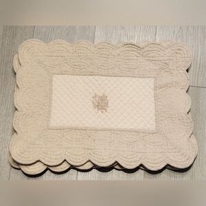 Luxurious Cream Quilted Table Placemates